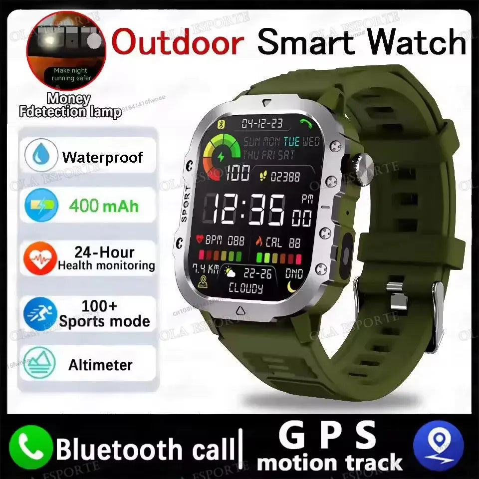 Outdoor Sports Smartwatch 2025 - HD Screen & LED Flashlight ryshop